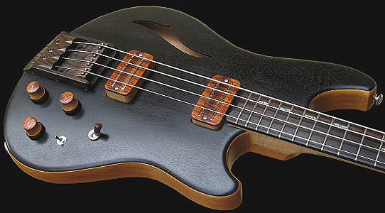 Macassar Ebony top Bass by Giffin Guitars www.giffinguitars.com USA