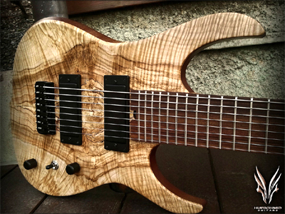 8 String Guitar with Spalted and Figured Maple top by Hufschmid Guitars www.hufschmidguitars.com  Switzerland