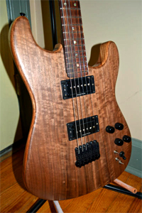 Figured Claro Walnut guitar by Mark Gay USA