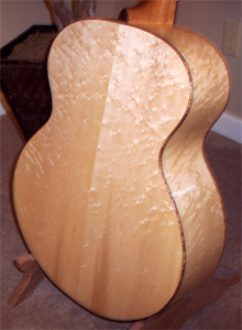 Jumbo Acoustic Birds Eye Rock Maple Guitar by Tom Sassenrath