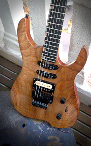 Bastogne Walnut 6 string guitar by ST Guitar  http://stgarrigue.free.fr/  France