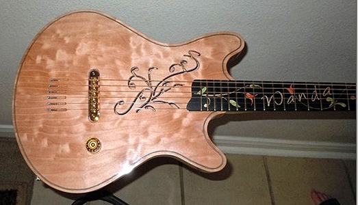 Maple/Mahogany custom guitar by Ward Guitars www.wardguitars.com USA