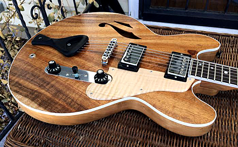 Koa top with Cherry body & neck by www.HehnkeGuitars.com